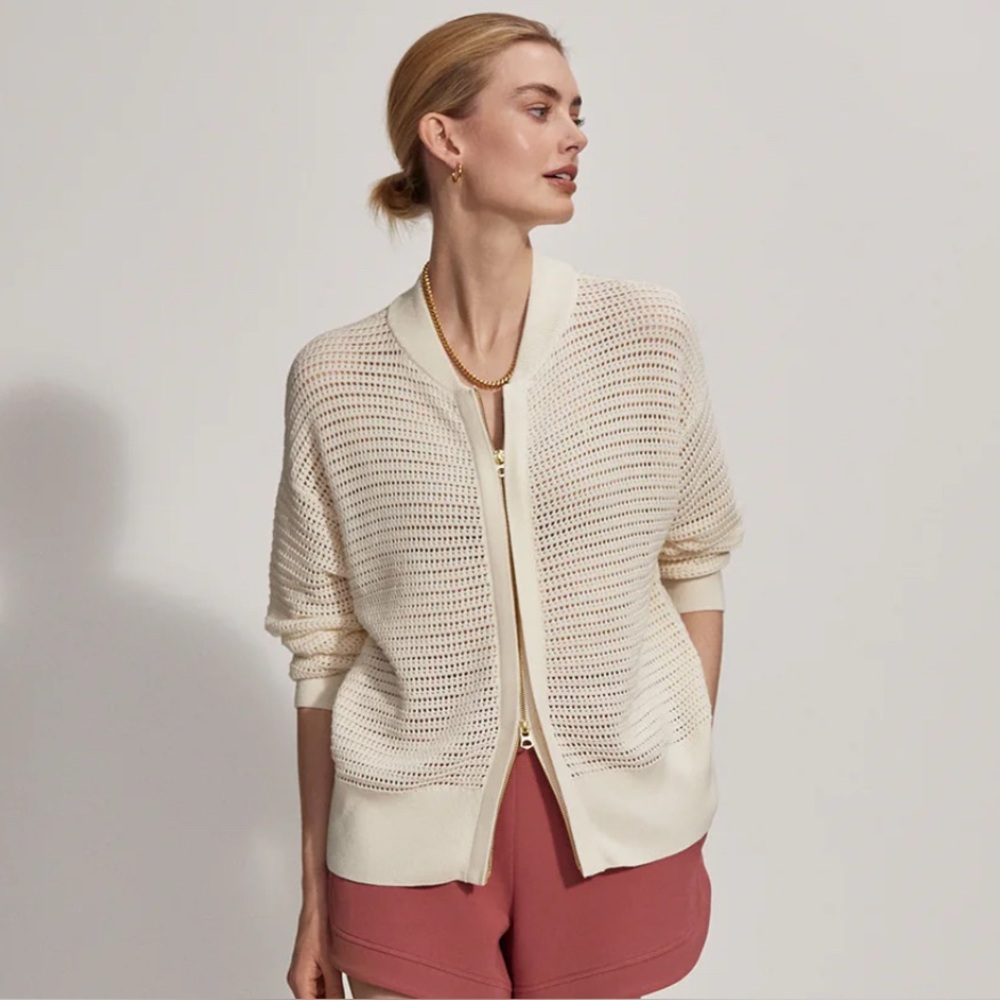 Varley Cream Knit Jacket